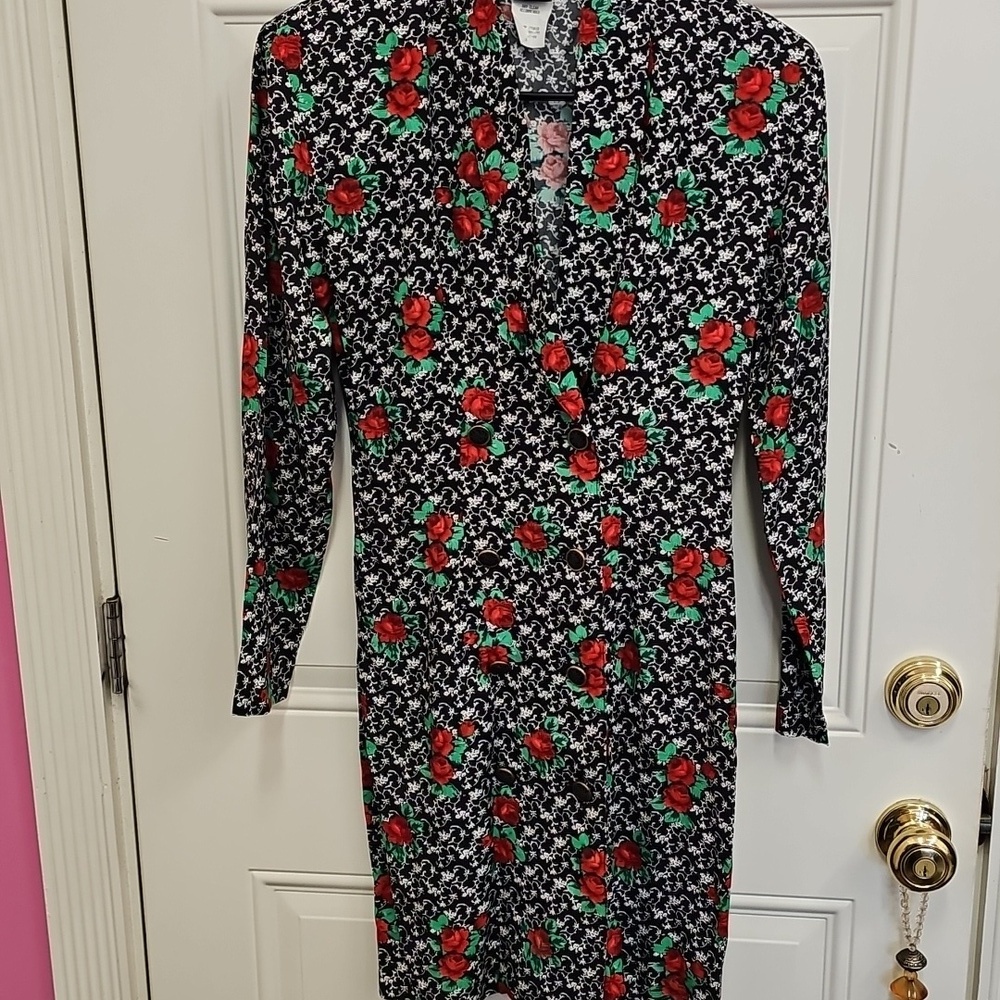 Floral, Long Sleeve, Dress, Vintage, Wedding, Office, Casual, Holiday, Women's,